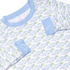 Clear Lake Catch Bamboo Pajama Set, Blue