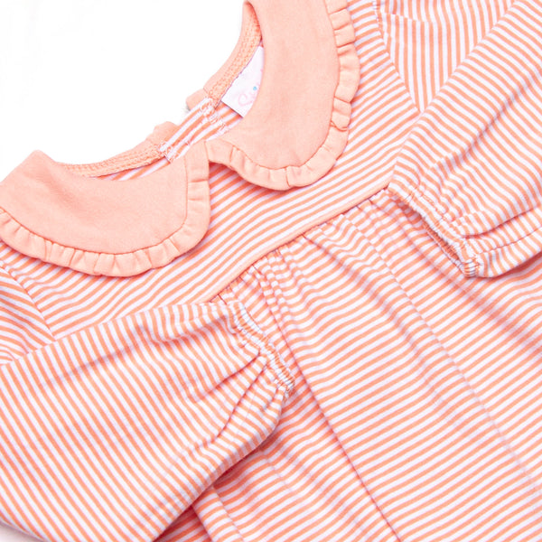 Lydia Diaper Set, Peach Stripe