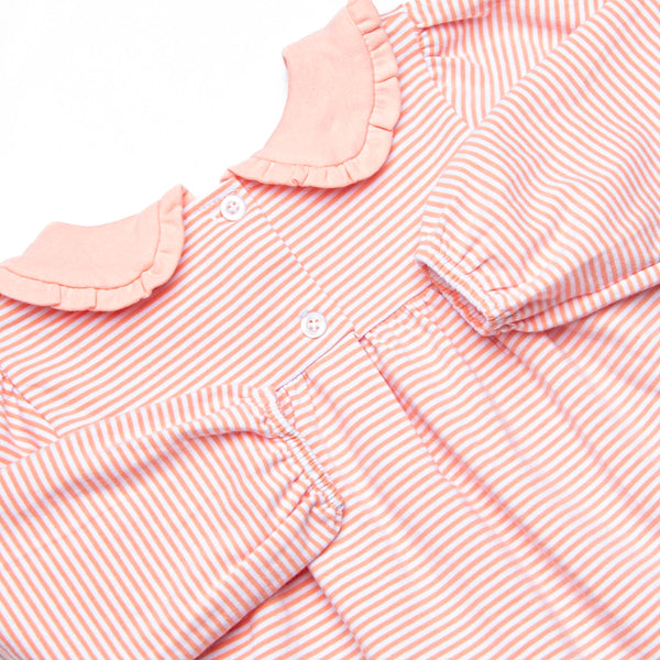 Lydia Diaper Set, Peach Stripe