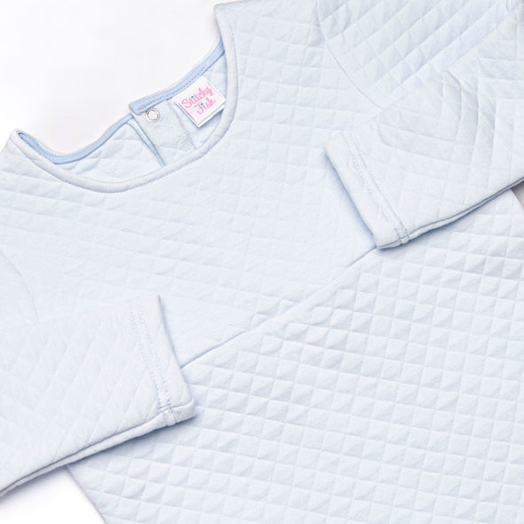 Caden Quilted Romper, Blue