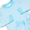 Luca Romper, Aqua Stripe