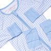 Blue Gingham Bamboo Zippy Pajama, Blue