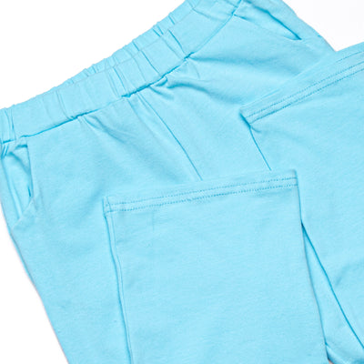 Charles Long Sleeve Pant Set, Aqua Stripe