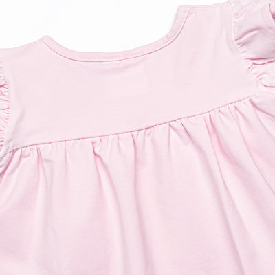 Duckling Dash Ruffle Short Set, Pink