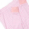 Pink Gingham Bamboo Pajama Set, Pink