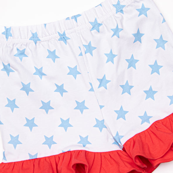 Bold Stars and Brave Hearts Short Set, Blue