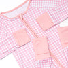 Pink Gingham Bamboo Zippy Pajama, Pink