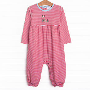 Southern Migration Applique Romper, Red