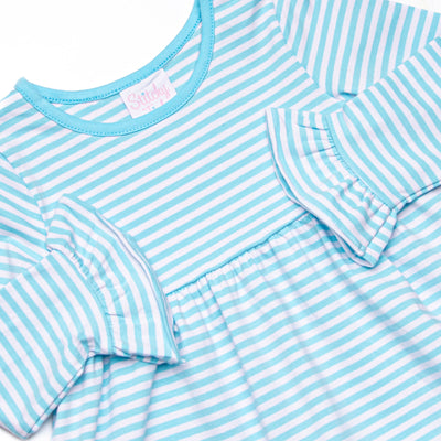 Lyla Legging Set, Aqua Stripe
