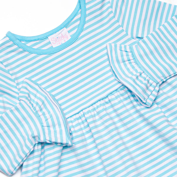 Lyla Legging Set, Aqua Stripe