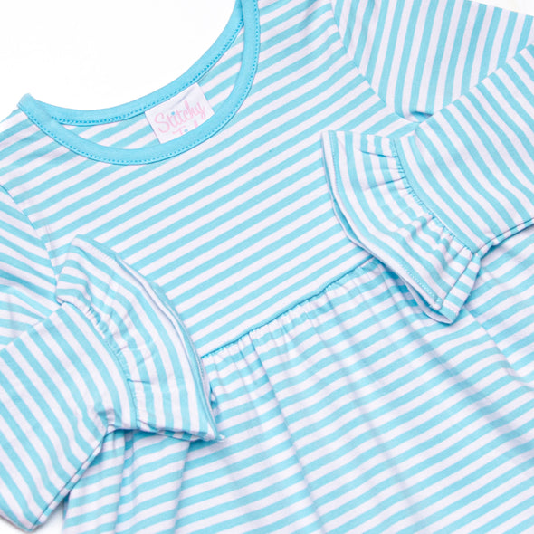 Lyla Legging Set, Aqua Stripe
