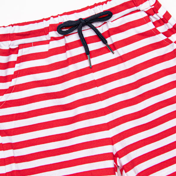 Bold Stripes Short Set, Navy