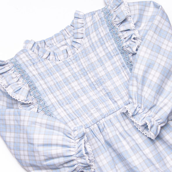 Bleu: Francine Smocked Pant Set, Blue