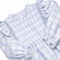 Bleu: Francine Smocked Bubble, Blue