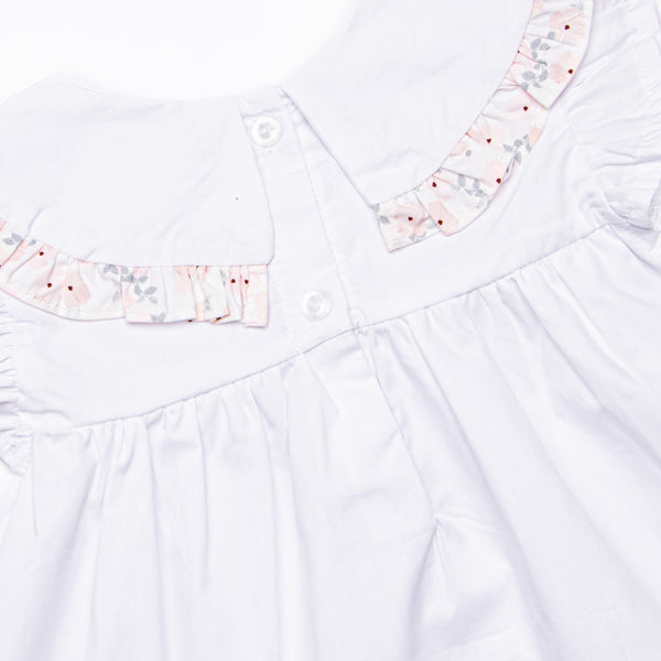 Countryside Carnations Ruffle Short Set, Pink