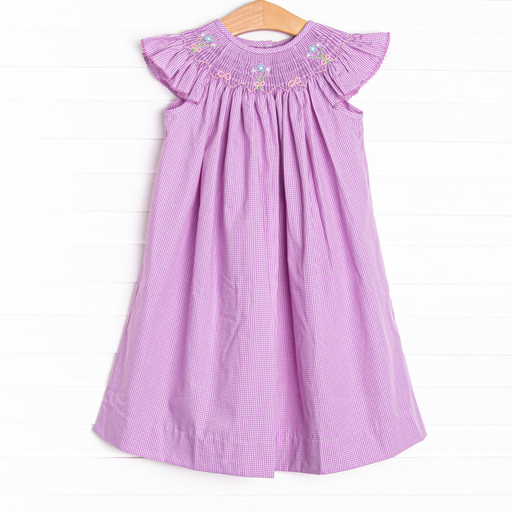 purple smocked easter dress Purple Easter Bunny Smocked Bishop Dress