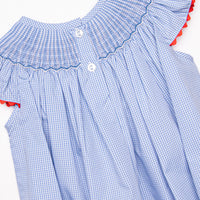 Salute The Flag Smocked Dress, Blue