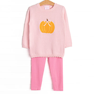 Harvest Season Sweater Legging Set, Pink