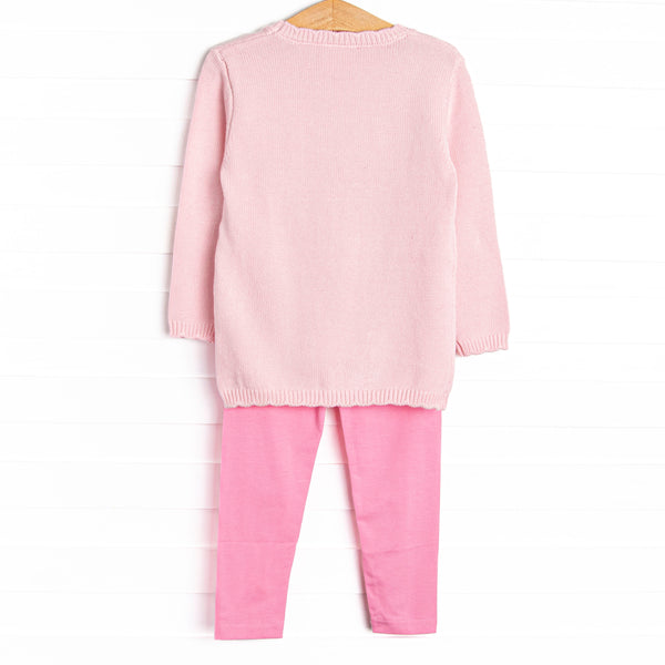 Harvest Season Sweater Legging Set, Pink