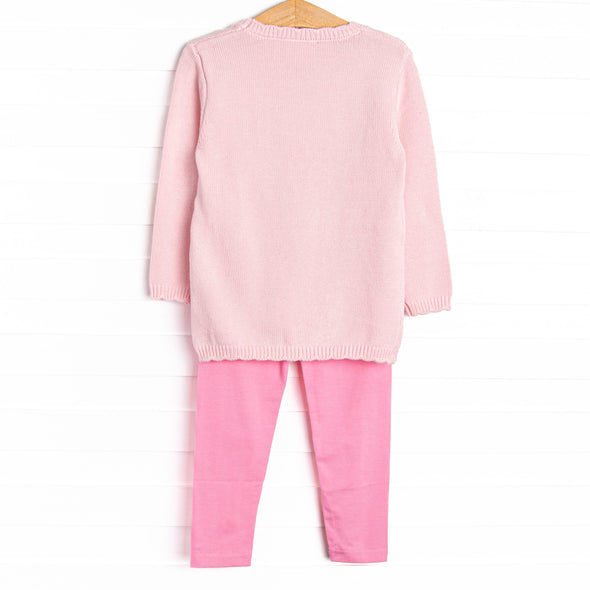 Harvest Season Sweater Legging Set, Pink