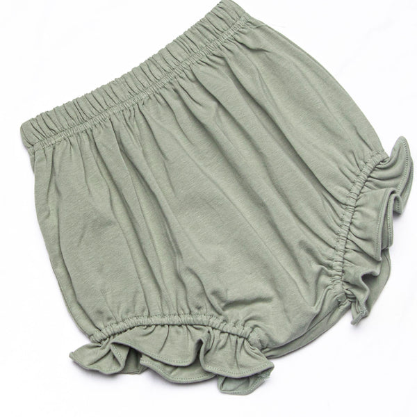 Emily Collared Diaper Set, Green Floral