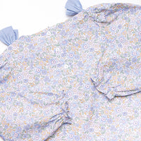 Poppy Fields Bow Dress, Blue