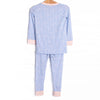 Ribbon Rows Bamboo Pajama Set, Blue