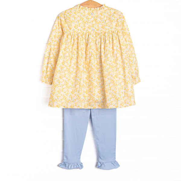 A Moment for Mums Ruffle Legging Set, Yellow