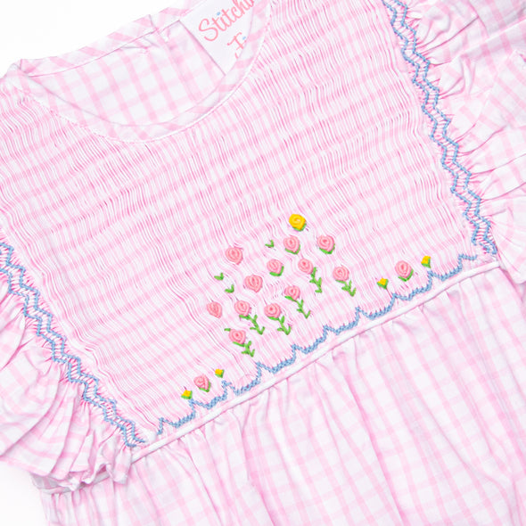 The More You Grow Smocked Bubble, Pink