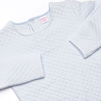 Caden Quilted Long Sleeve Short Set, Blue