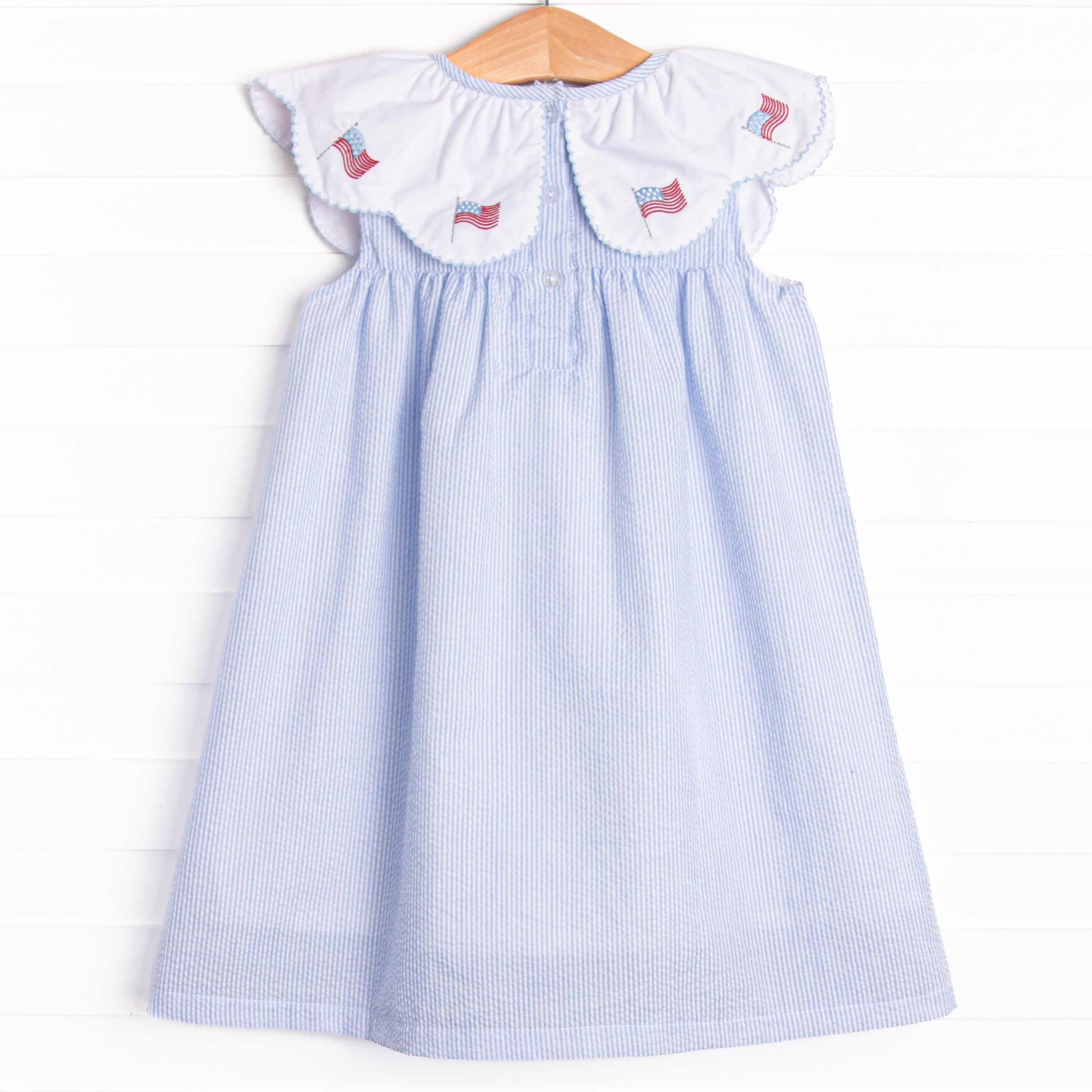 Waving in the Wind Embroidered Dress, Blue – Stitchy Fish Waving in the Wind Embroidered Dress, Blue – Stitchy Fish