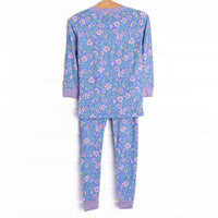 Periwinkle Perennials Bamboo Pajama Set, Purple