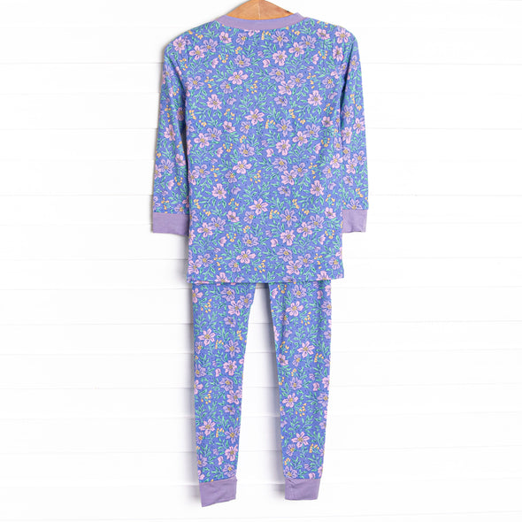 Periwinkle Perennials Bamboo Pajama Set, Purple