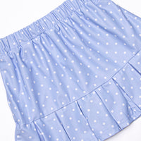 Match Point Polka Dots Skirt Set, Blue
