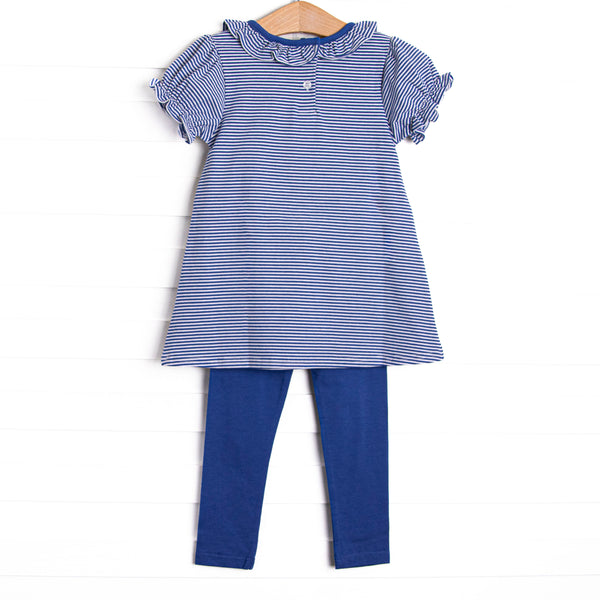 Bewitched Beauty Applique Legging Set, Blue