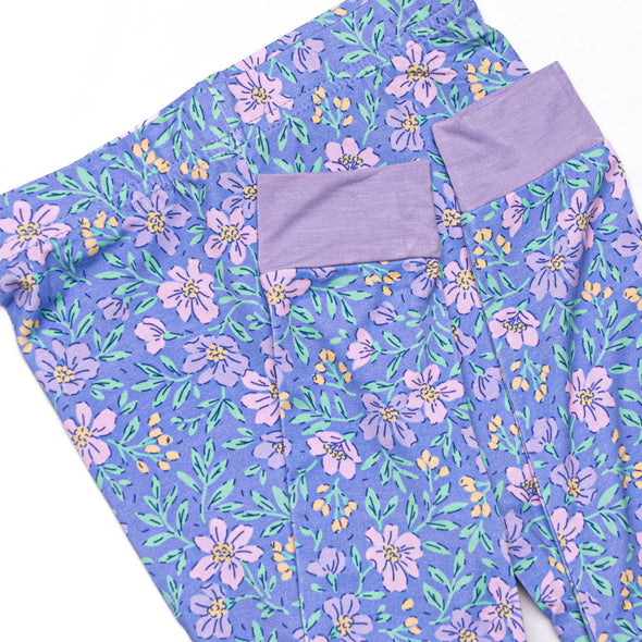 Periwinkle Perennials Bamboo Pajama Set, Purple
