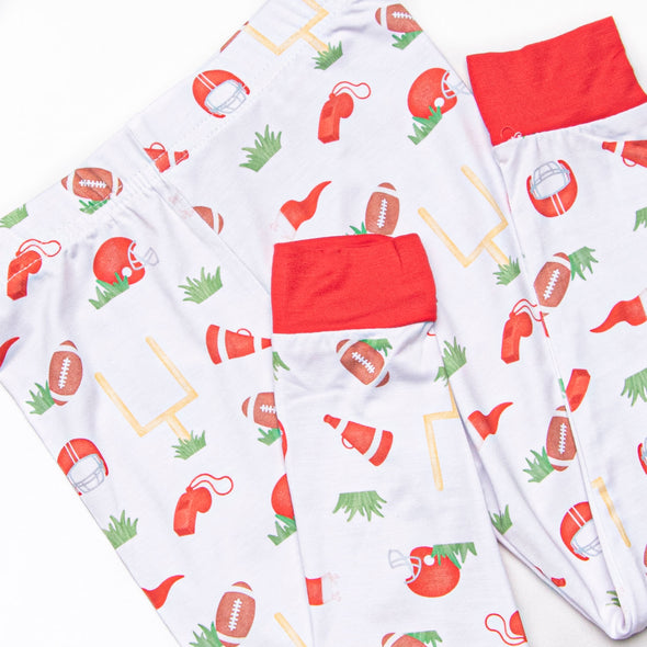 Down Field Dreamer Bamboo Pajama Set, Red