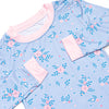 Blue Magnolia Bamboo Pajama Set, Blue