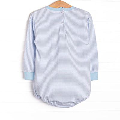 Diggin' It Applique Bubble, Light Blue Stripe