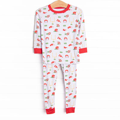 Down Field Dreamer Bamboo Pajama Set, Red