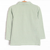 Tee'd Up Embroidered Long Sleeve Polo, Green