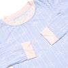 Ribbon Rows Bamboo Pajama Set, Blue