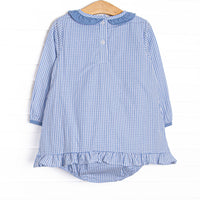 A Moment for Mums Applique Skirted Bubble, Blue