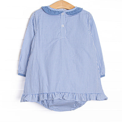 A Moment for Mums Applique Skirted Bubble, Blue