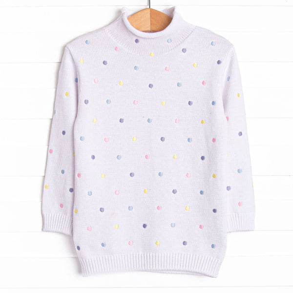  Featuring the coziest colorful dot knit material, a rolled neck detail, and long sleeves. 