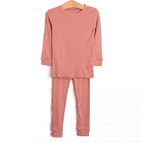 Dusty Rose Bamboo Pajama Set, Pink