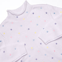 Rolled Neck Sweater, Multi Dot
