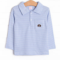 Beagle Blue Pima Embroidered Shirt, Blue