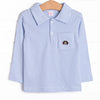 Beagle Blue Pima Embroidered Shirt, Blue