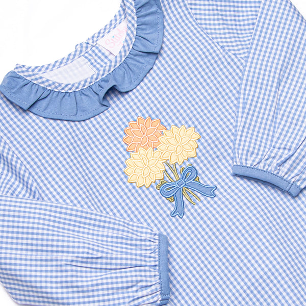 A Moment for Mums Applique Skirted Bubble, Blue